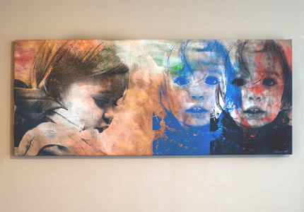 Five Swallows Fine Art Waterfront Lobby Art Gallery Anthem Properties Calgary